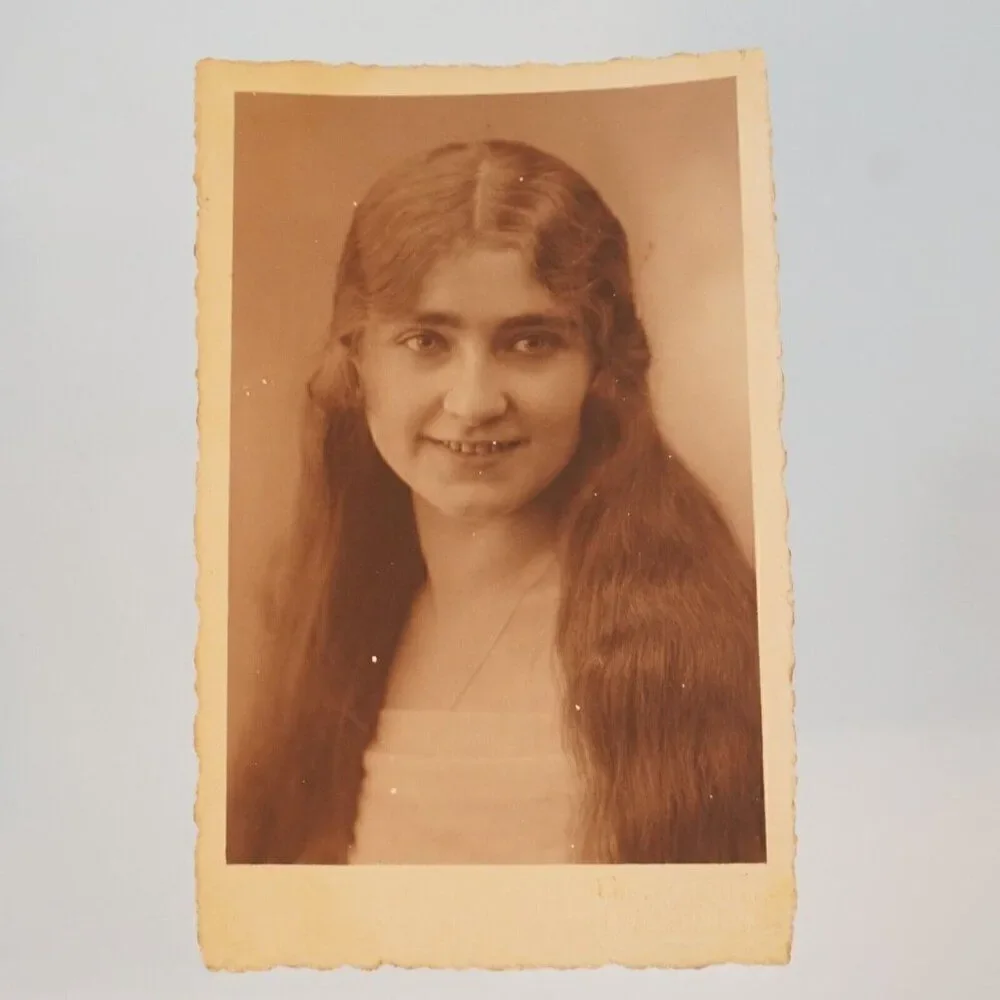 Young Lady 3 Antique Vintage Real Black And White Photos Germany